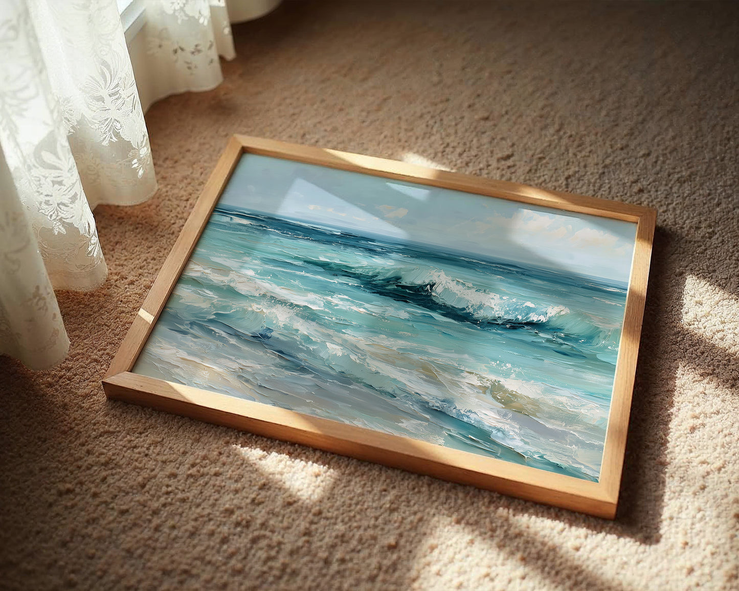 Teal Waves Beckon Morning Light