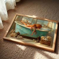 Octopus Takes A Turquoise Bath