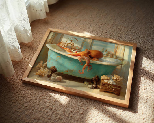 Octopus Takes A Turquoise Bath