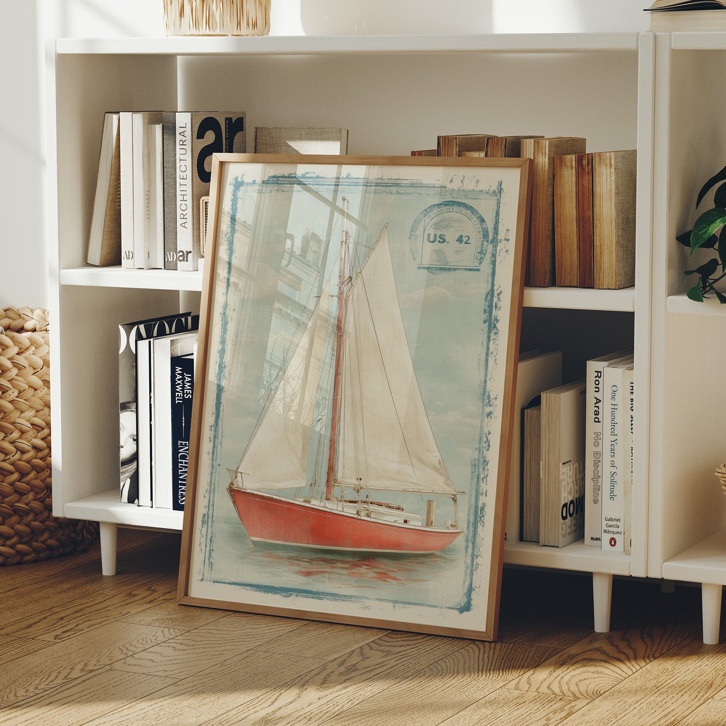 Coral Sails Await Morning Tide