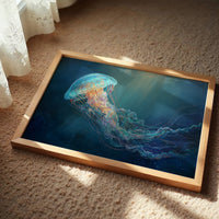 Luminous Dancer In Deep Blue