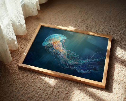 Luminous Dancer In Deep Blue