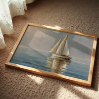 Golden Sails Through Morning Mist