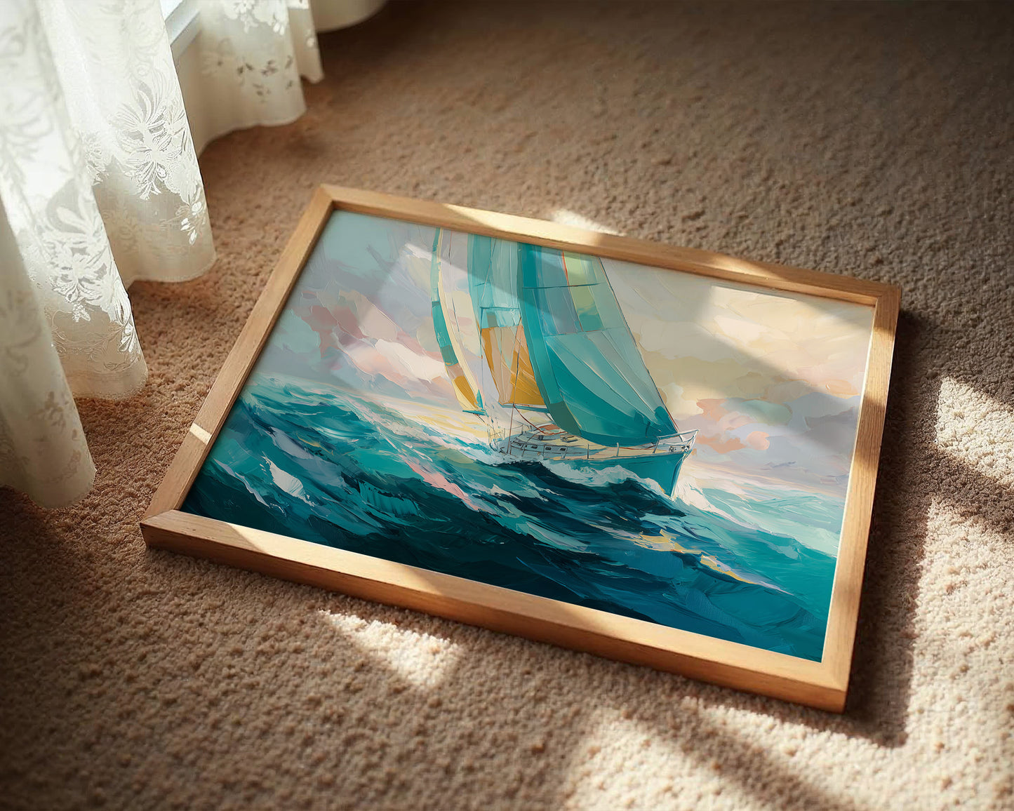 Sailing Through Dawn's Soft Glow