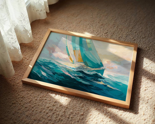 Sailing Through Dawn's Soft Glow