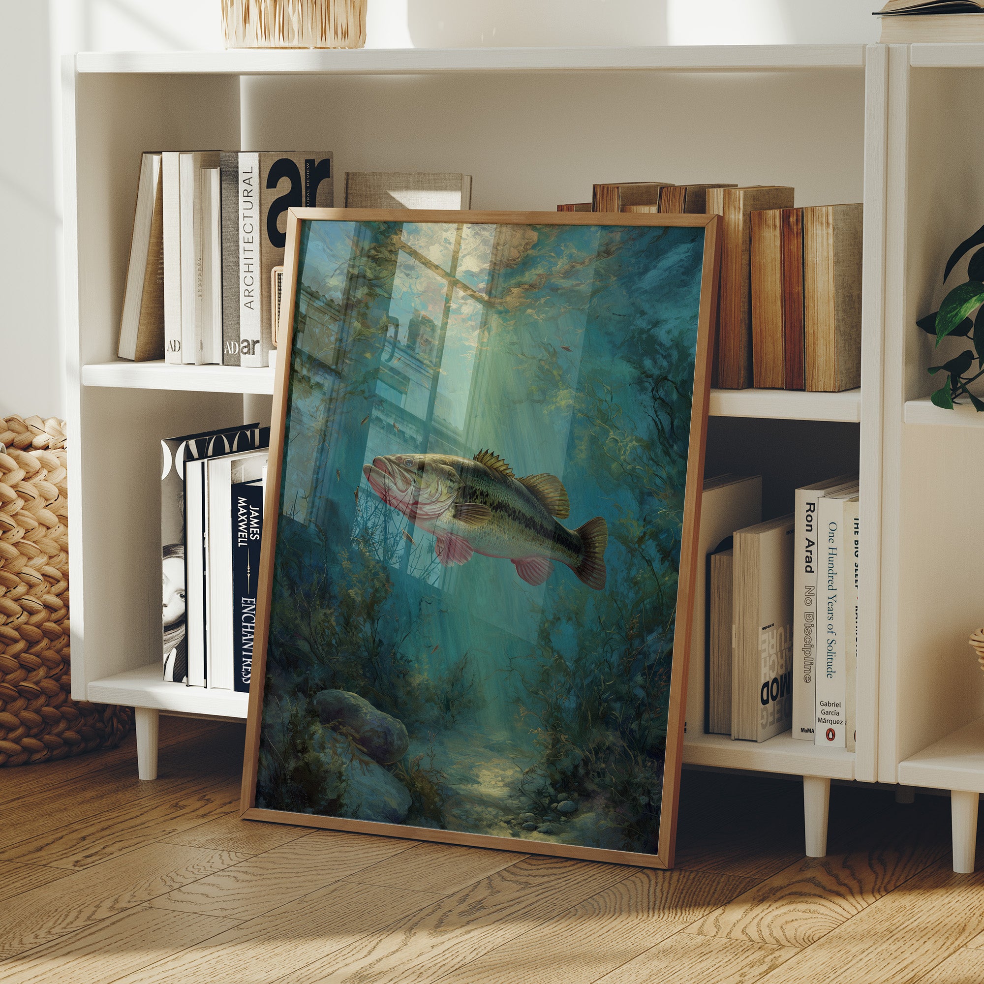 Sunlit Bass In Aqua Depths