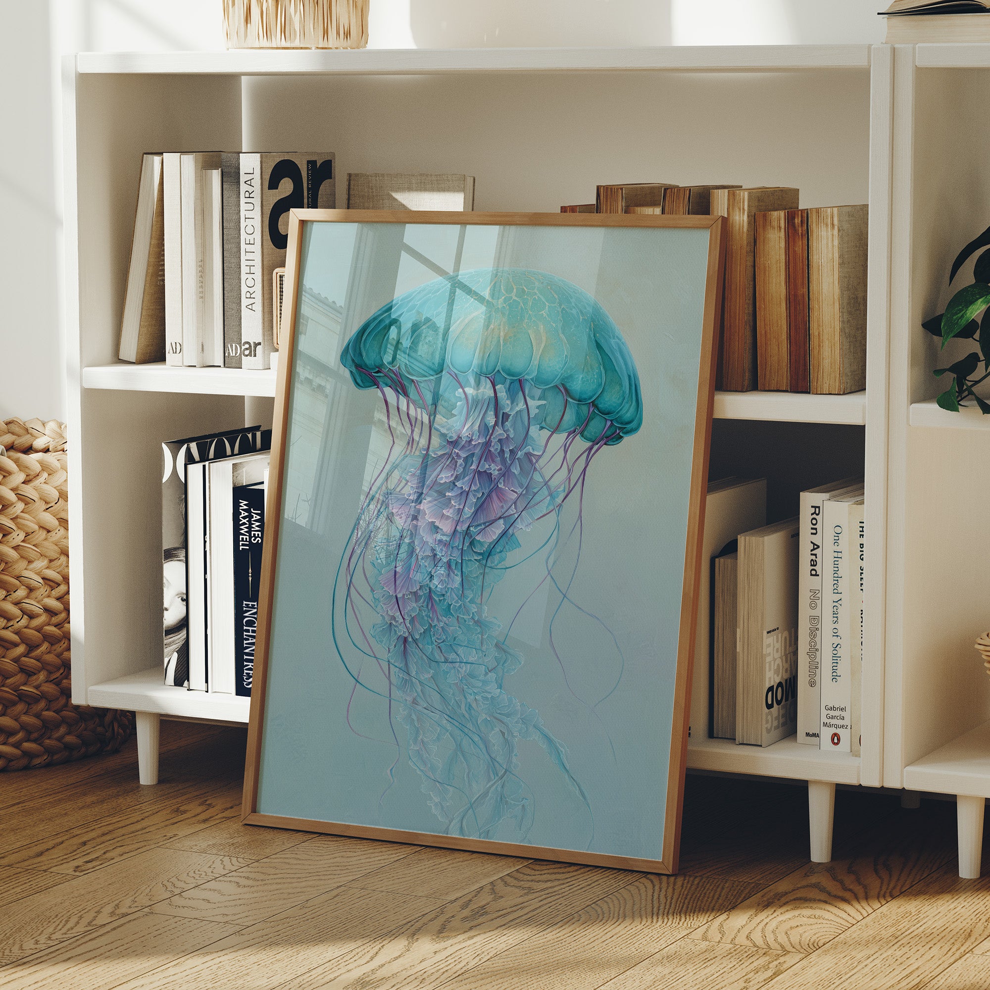 Aqua Bloom Dances Through Glass