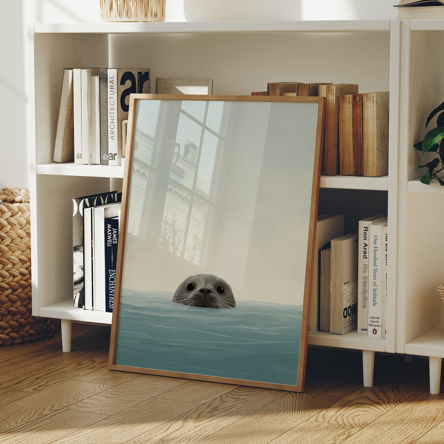 Curious Seal Peeks Through Waves