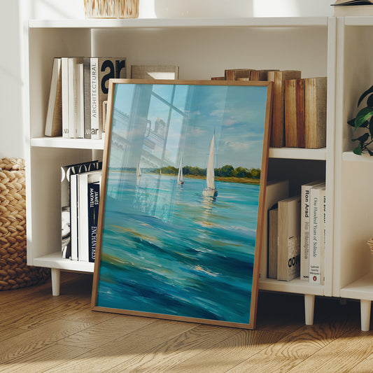 Sailboats Dance On Turquoise Bay