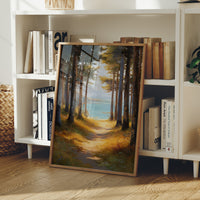 Forest Path Meets Azure Waters