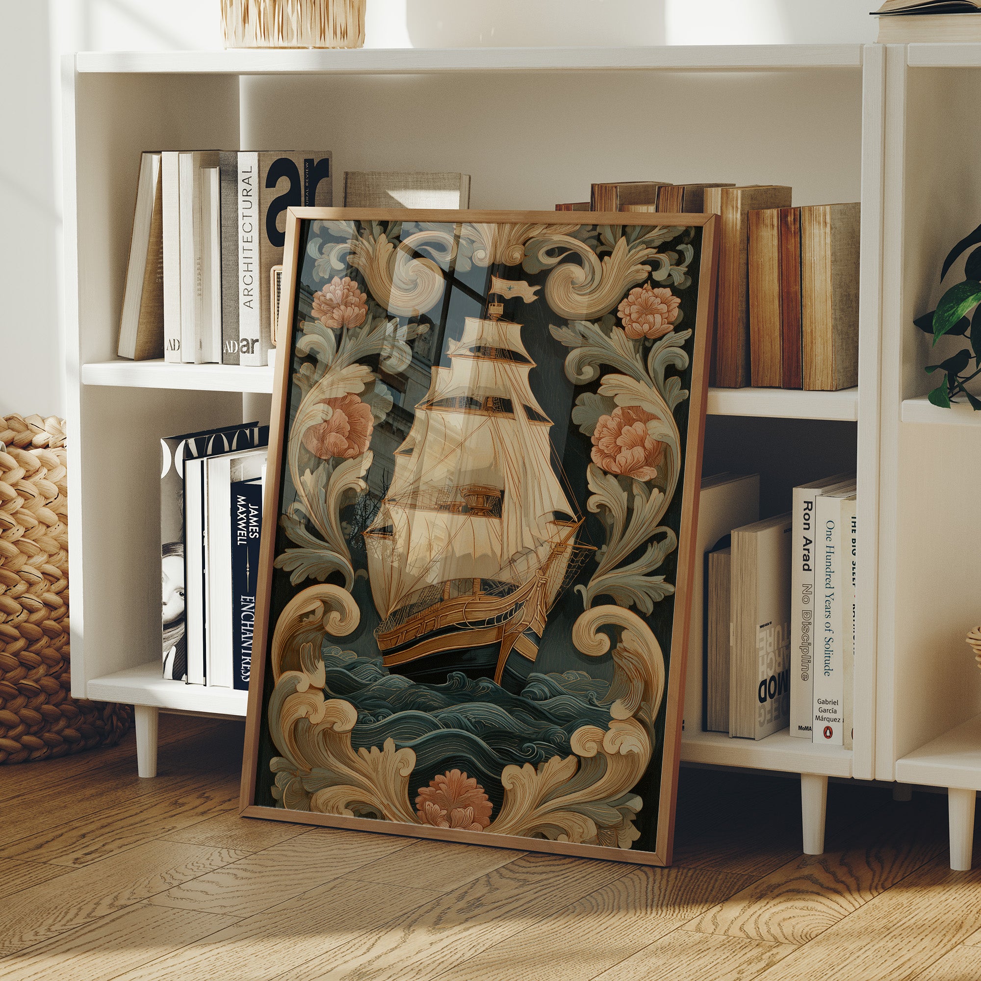 Tall Ships Among Baroque Blooms