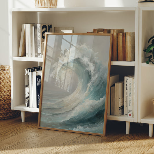 Ocean Memory In Wooden Frame