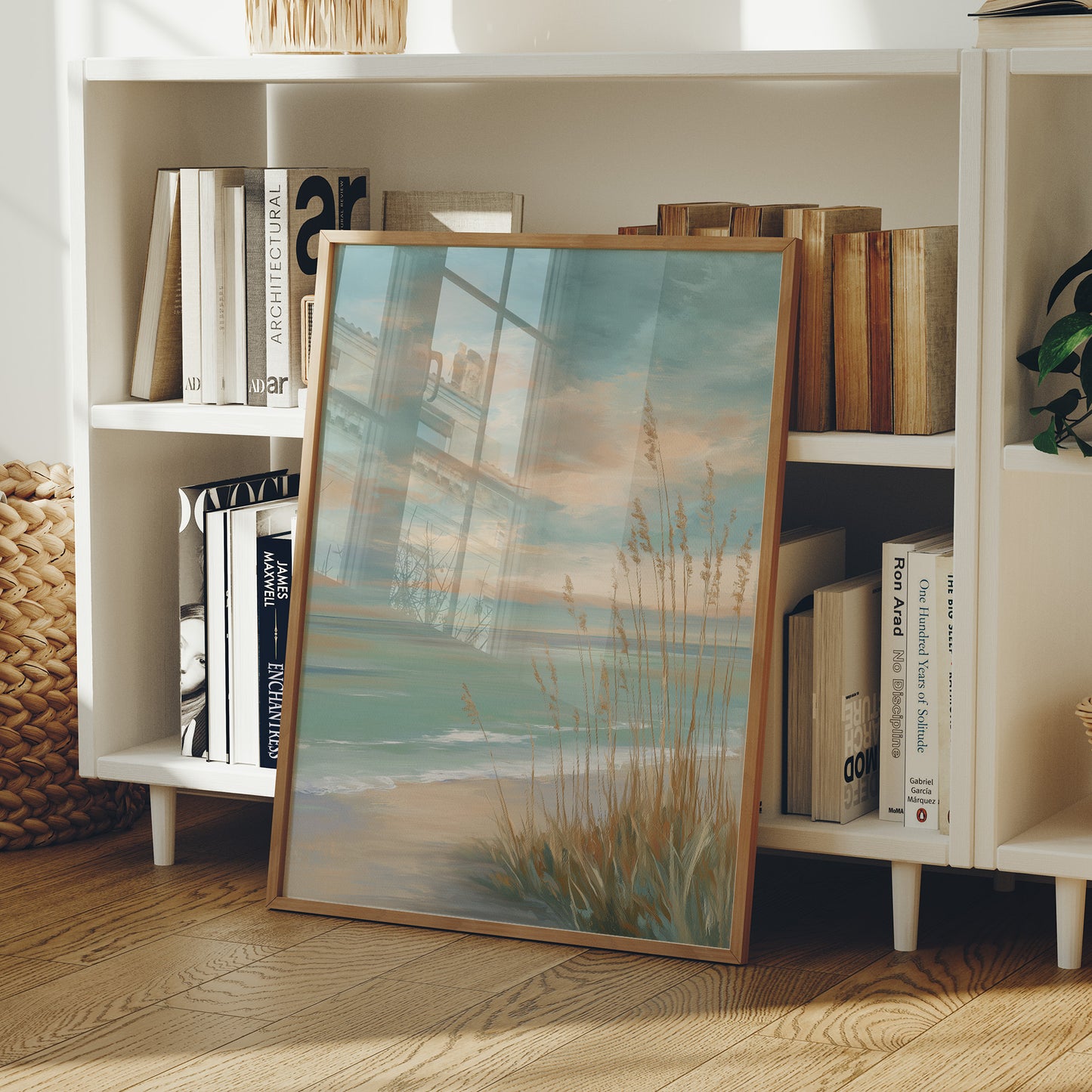 Coastal Grasses Meet Pastel Skies