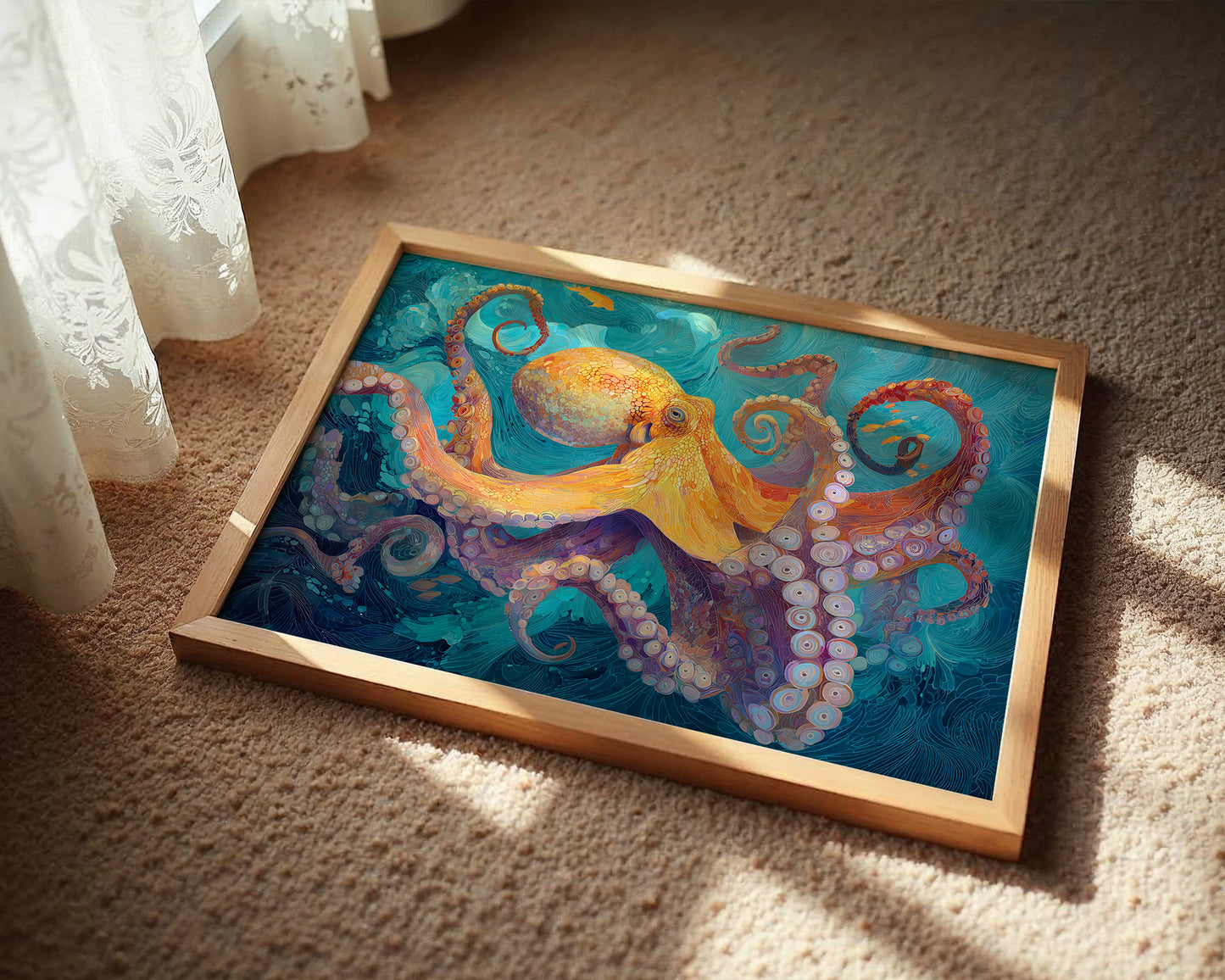 Copper Tentacles Dance Through Turquoise