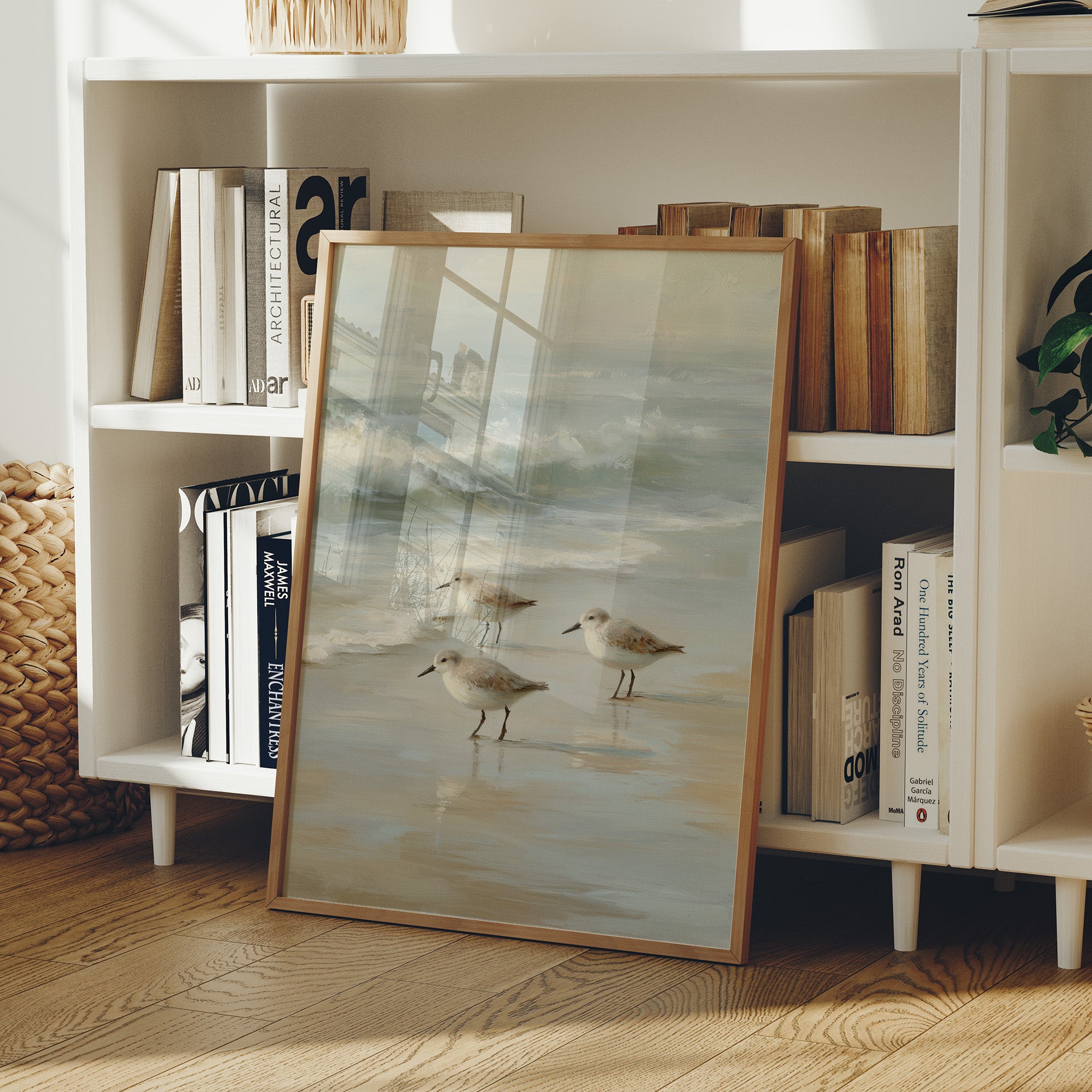 Shoreline Pause In Gentle Tide