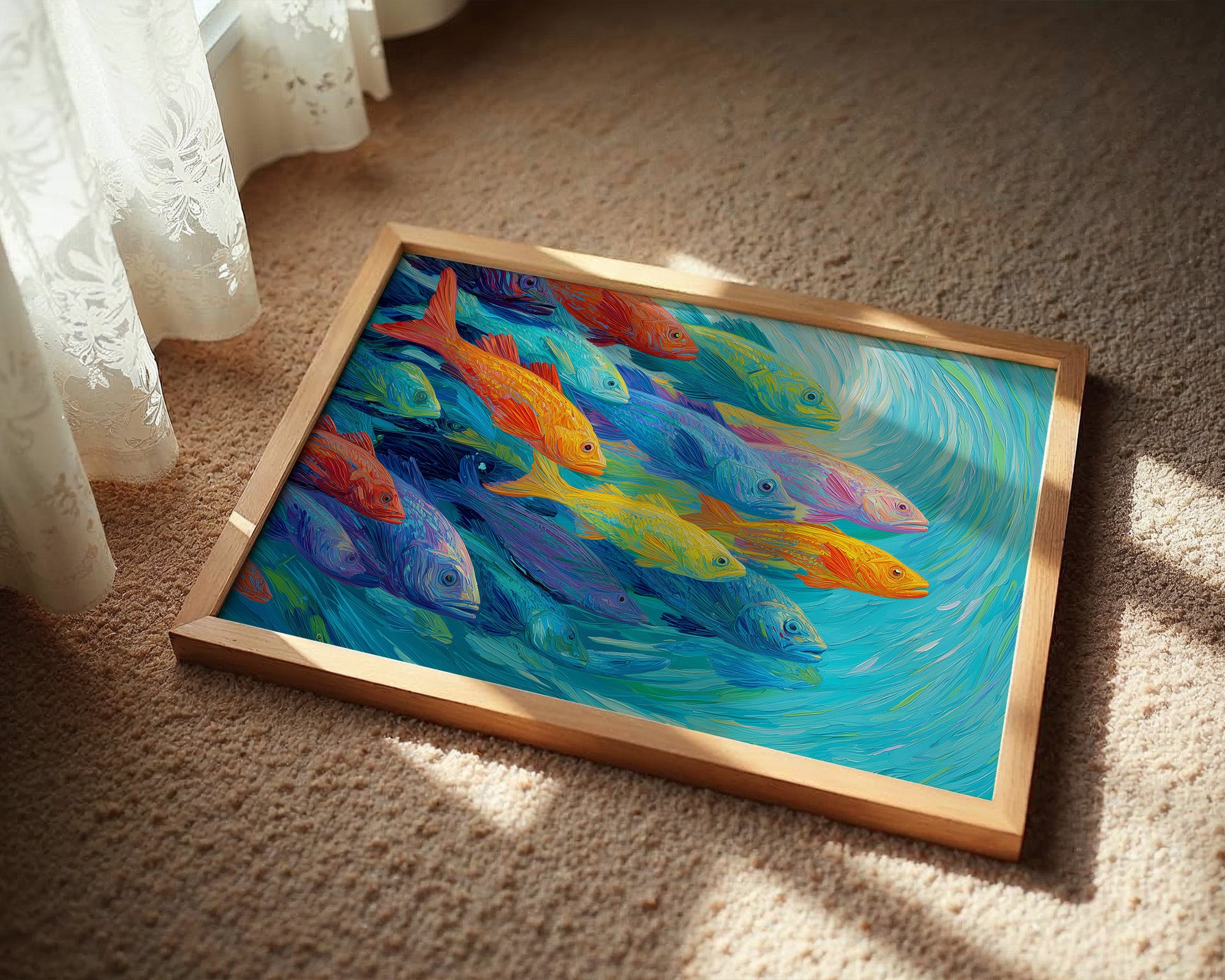 Vibrant Shoal Rides Turquoise Currents