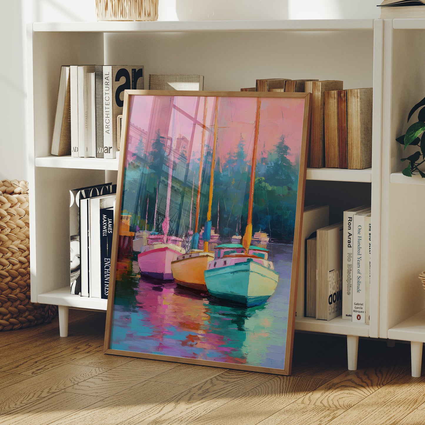 Pastel Fleet At Twilight Harbor