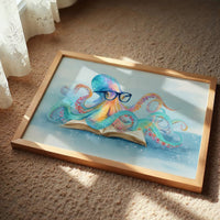 Curious Octopus Reads Ancient Tomes