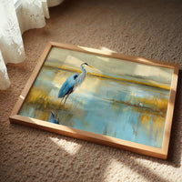 Blue Sentinel At Golden Marsh