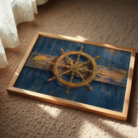 Captain's Helm Against Azure Tides