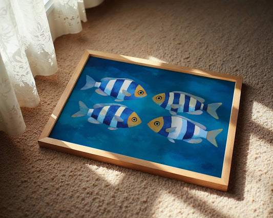 Striped Swimmers Meet At Sea