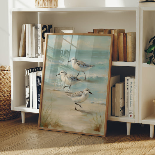 Shoreline Trio In Morning Haze