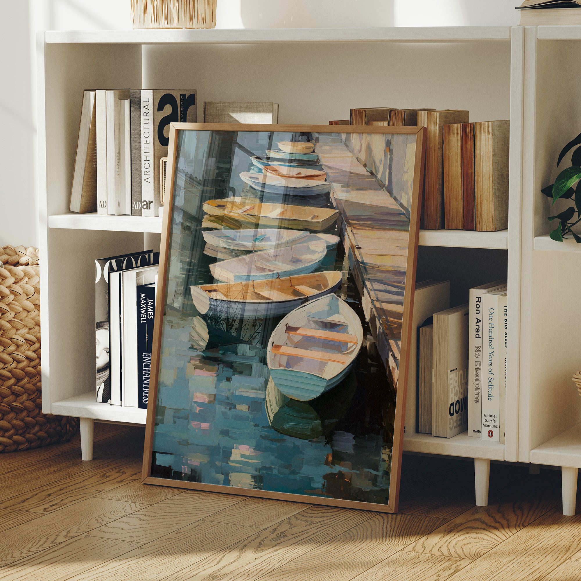 Harbor Boats Wait For Morning