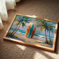 Surfboards Await Turquoise Tides