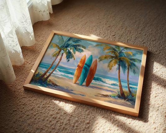 Surfboards Await Turquoise Tides