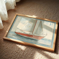 Crimson Sails On Tranquil Waters