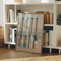 Coastal Oars Rest Between Tides