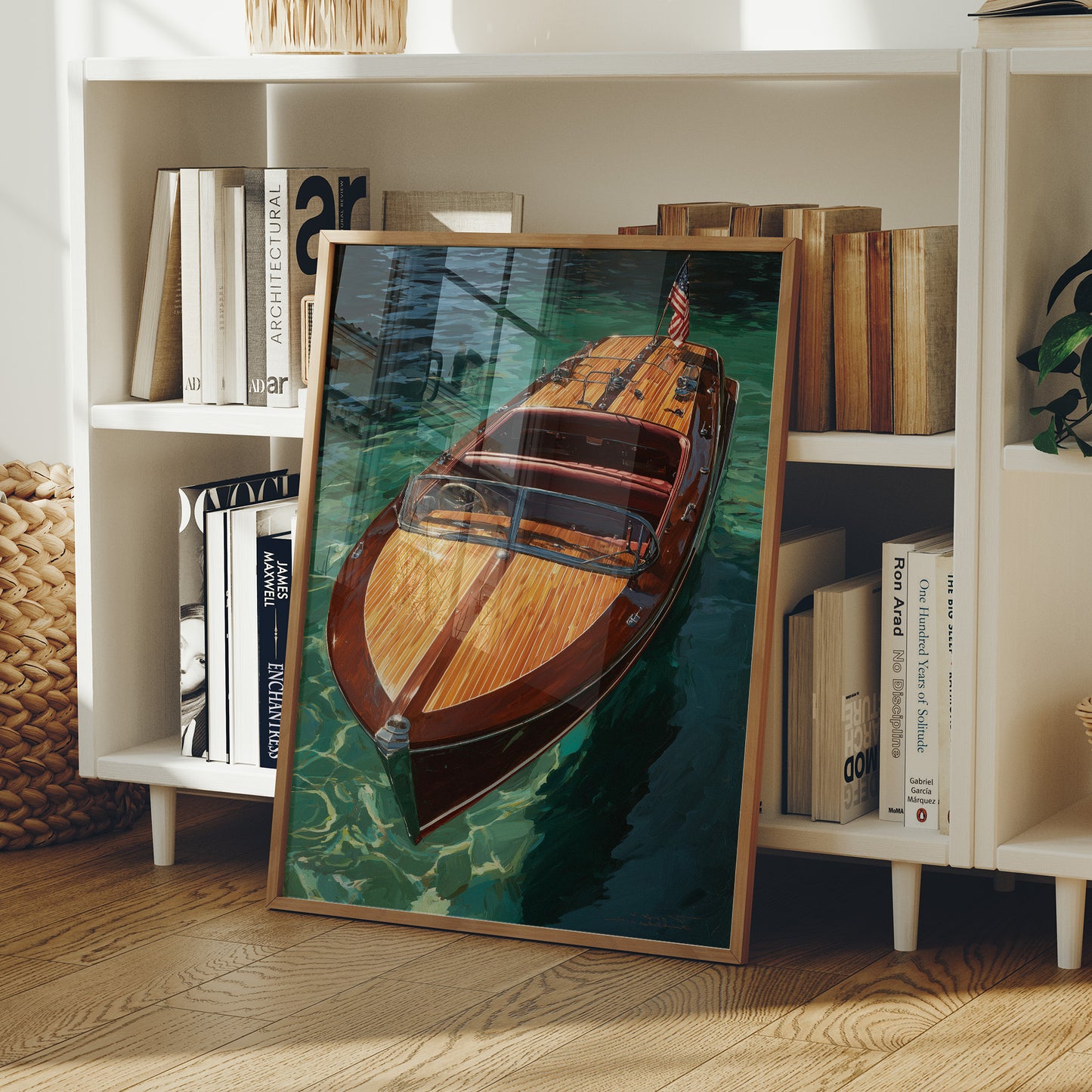 Mahogany Glides Through Emerald Waters