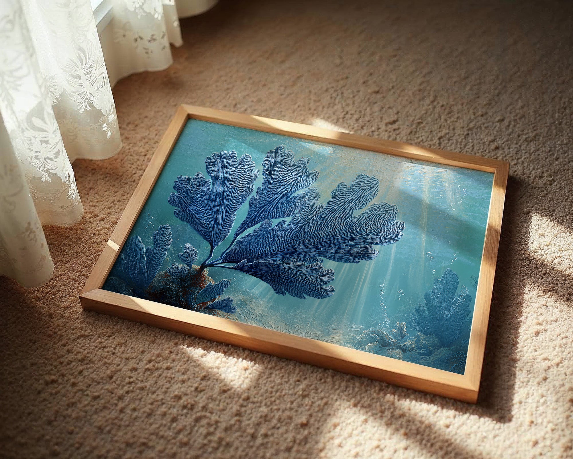 Blue Coral Dances With Light