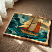 Sailing Through Teal Tempests