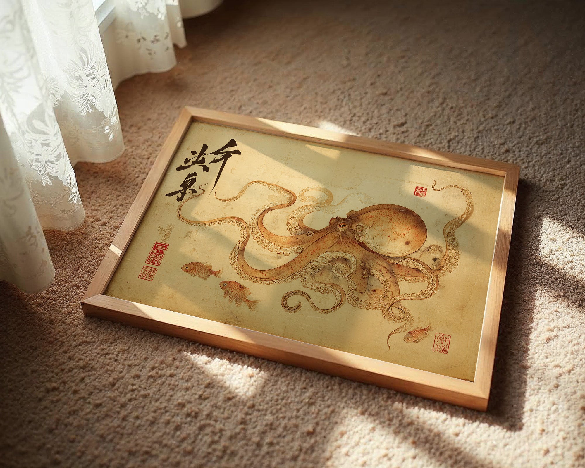 Ancient Seas On Parchment Scroll