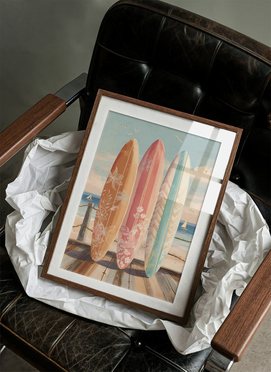 Coastal Boards Await Summer Waves