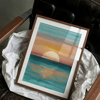 Golden Sphere Meets Teal Waters