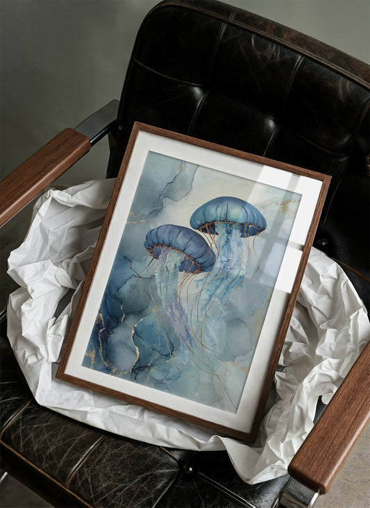 Cerulean Dancers in Liquid Cosmos