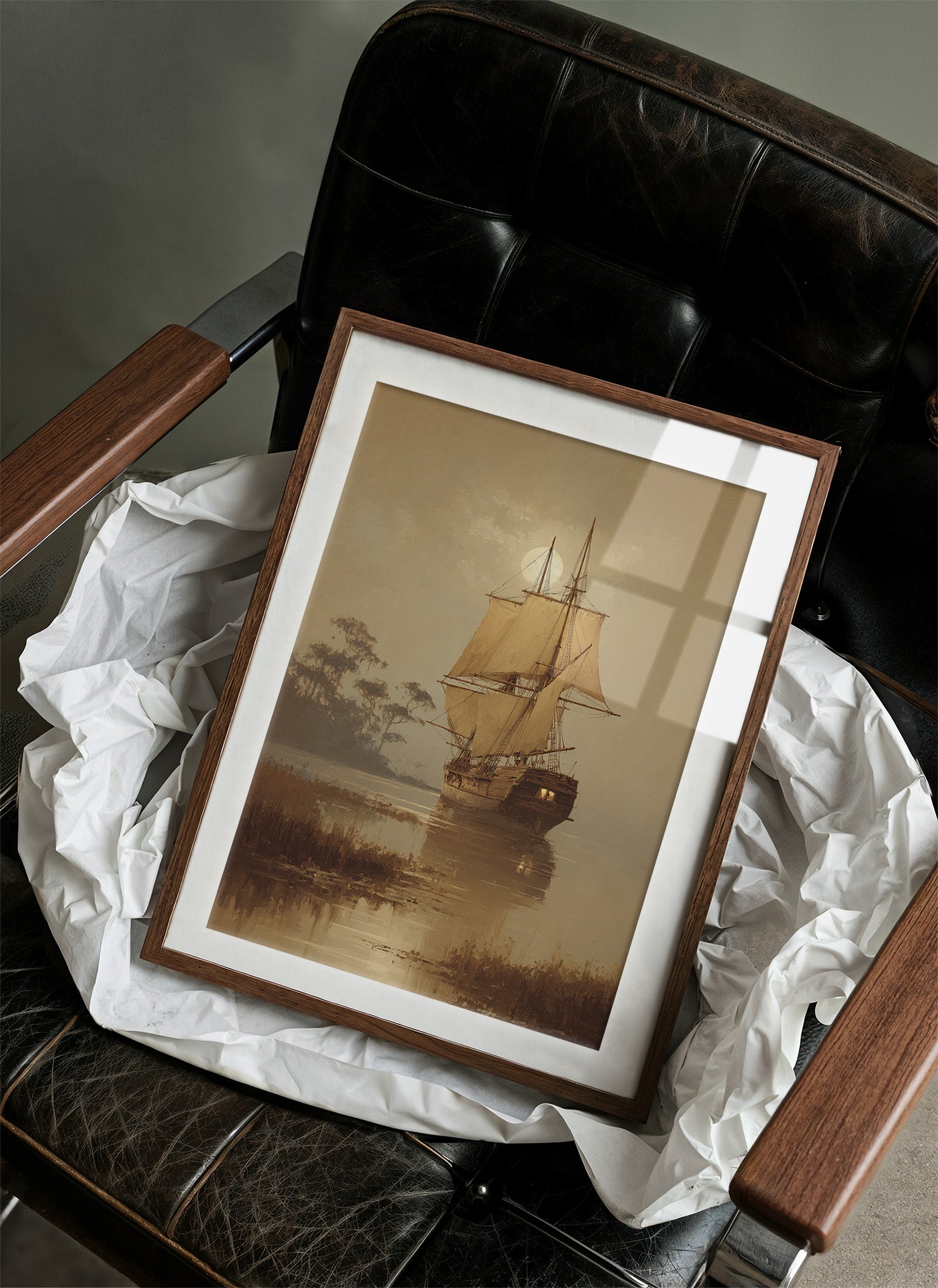 Amber Voyage Through Misty Harbor