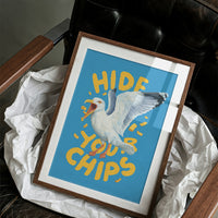 Seaside Warning in Bold Typography