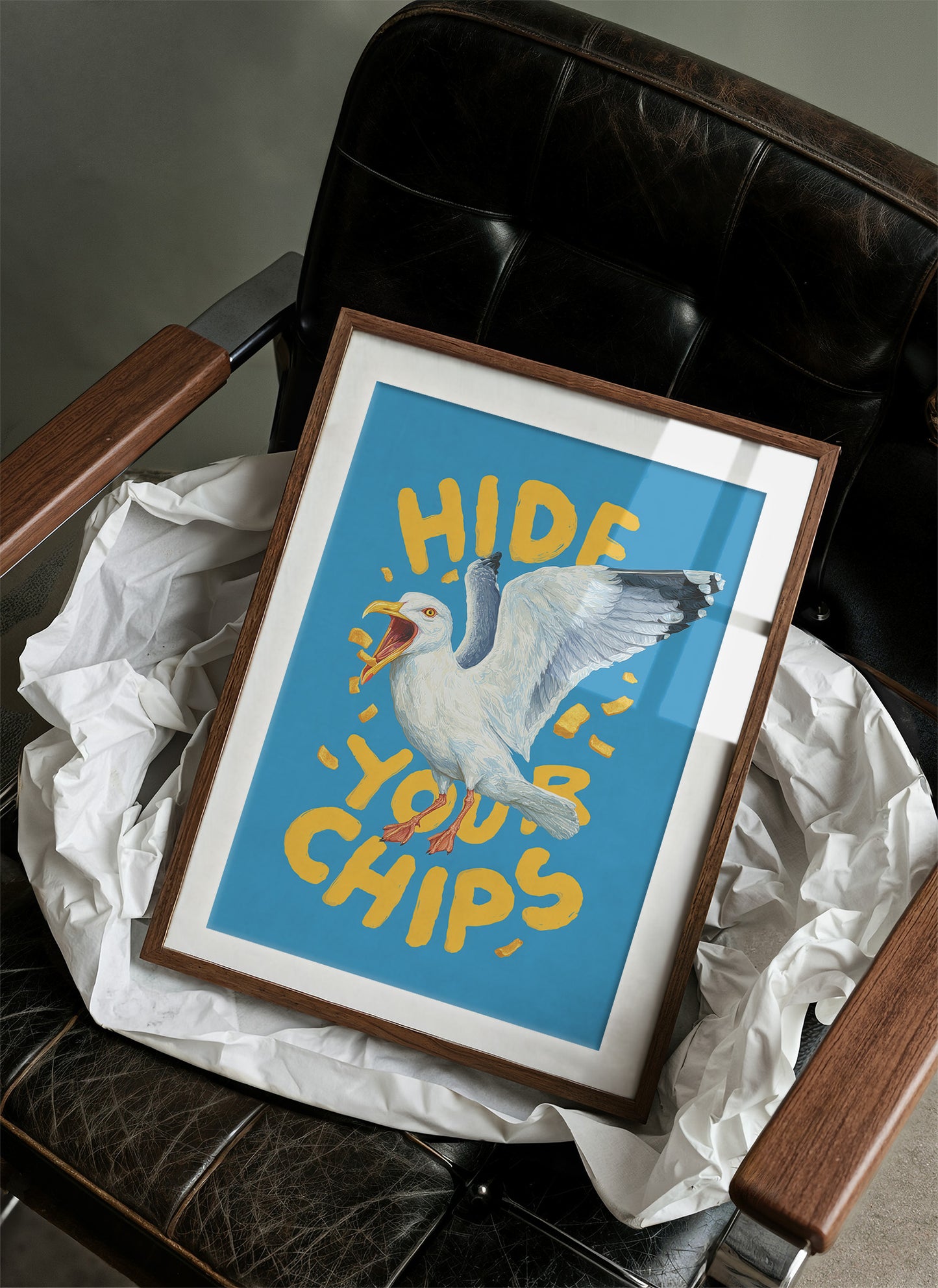 Seaside Warning in Bold Typography