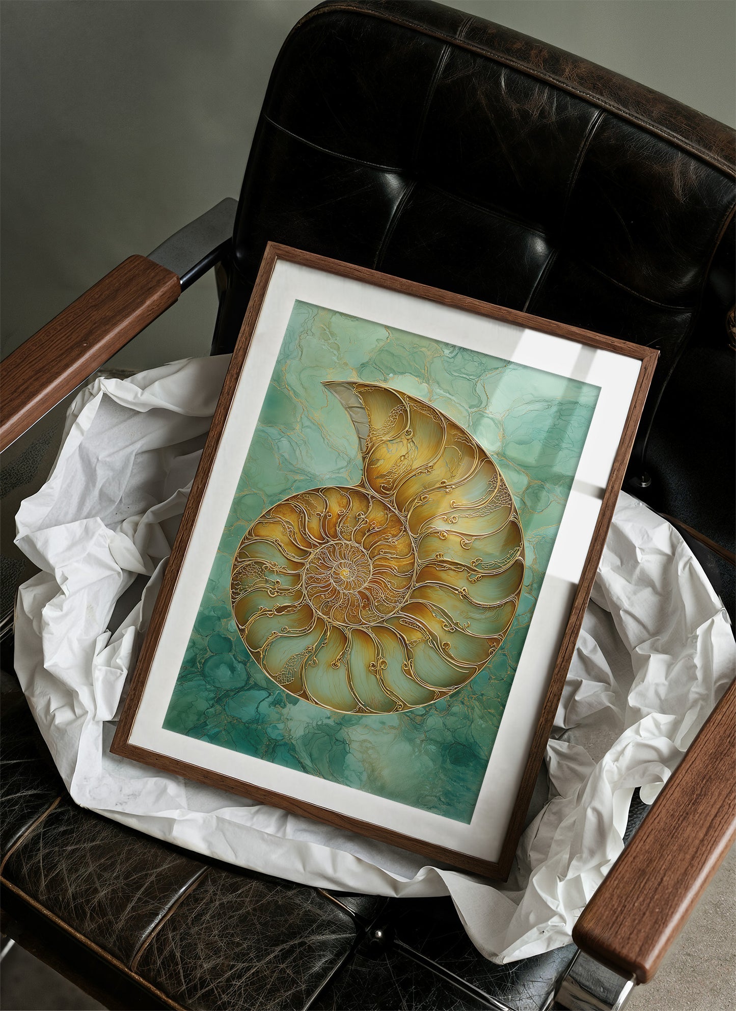 Golden Nautilus Whispers Timeless Secrets