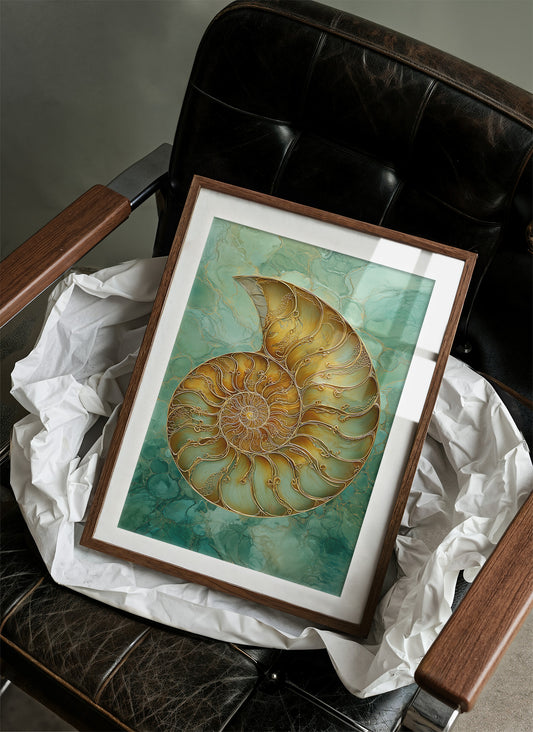 Golden Nautilus Whispers Timeless Secrets