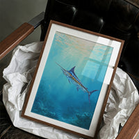 Azure Hunter Beneath Sunlit Waves