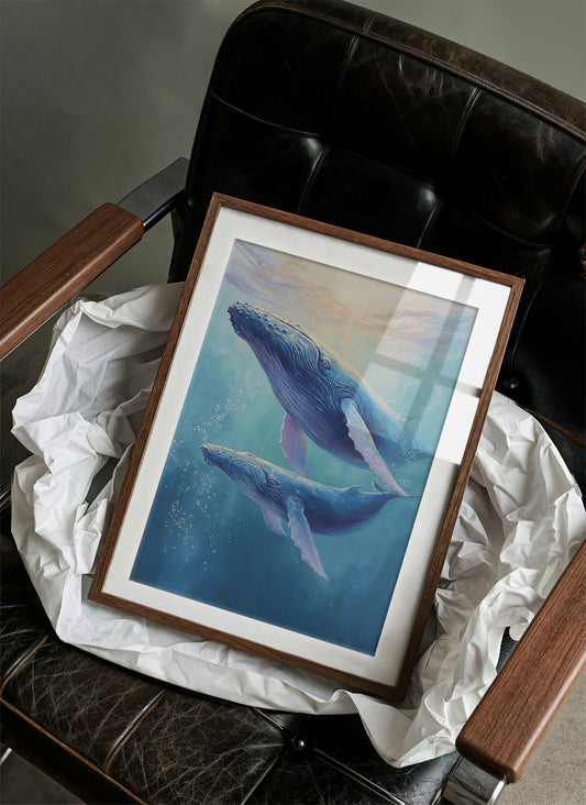 Cerulean Giants Dance Below Light