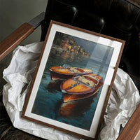 Varnished Vessels Await Mediterranean Twilight