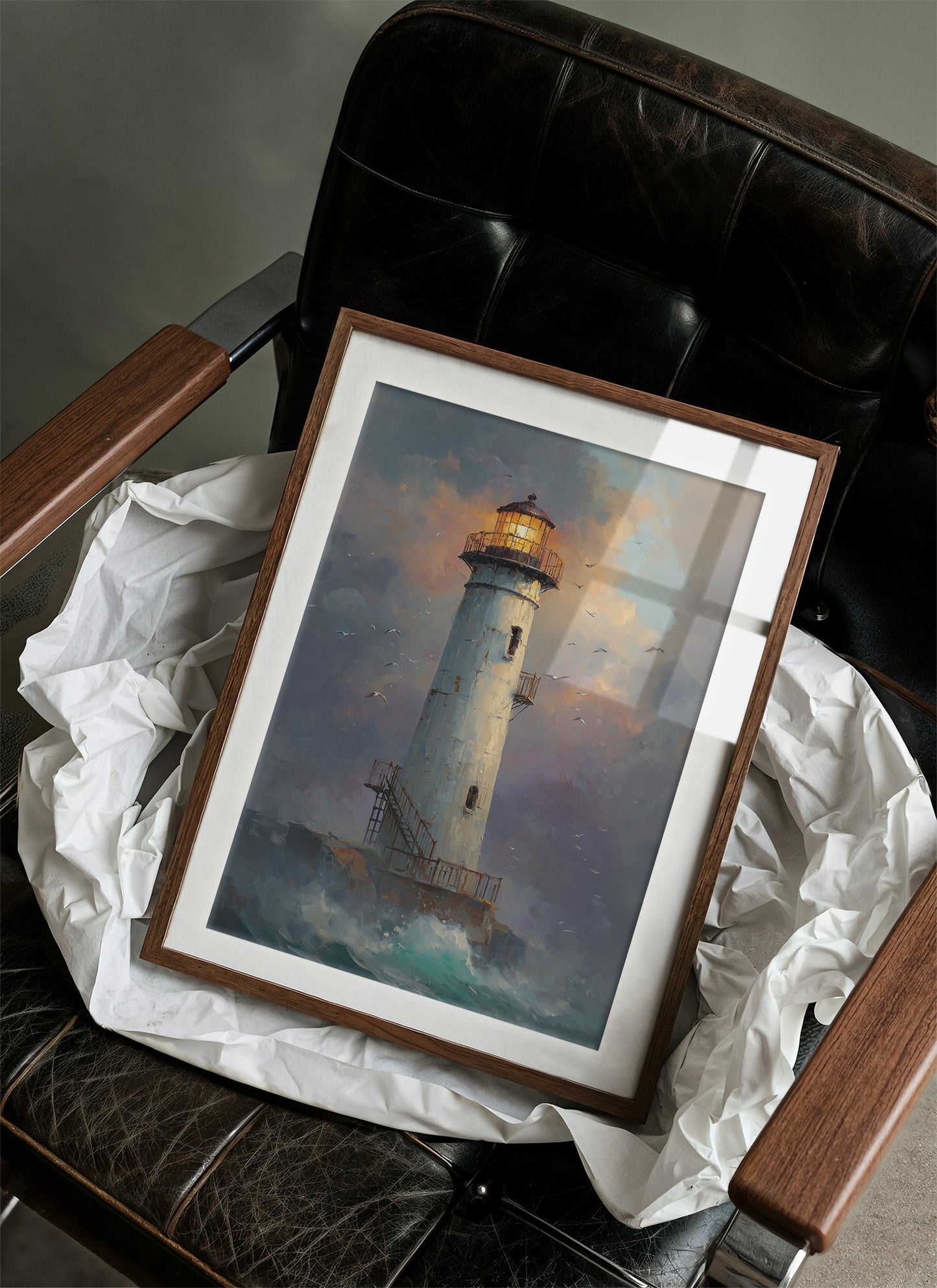 Illuminated Guardian Against Twilight Storm