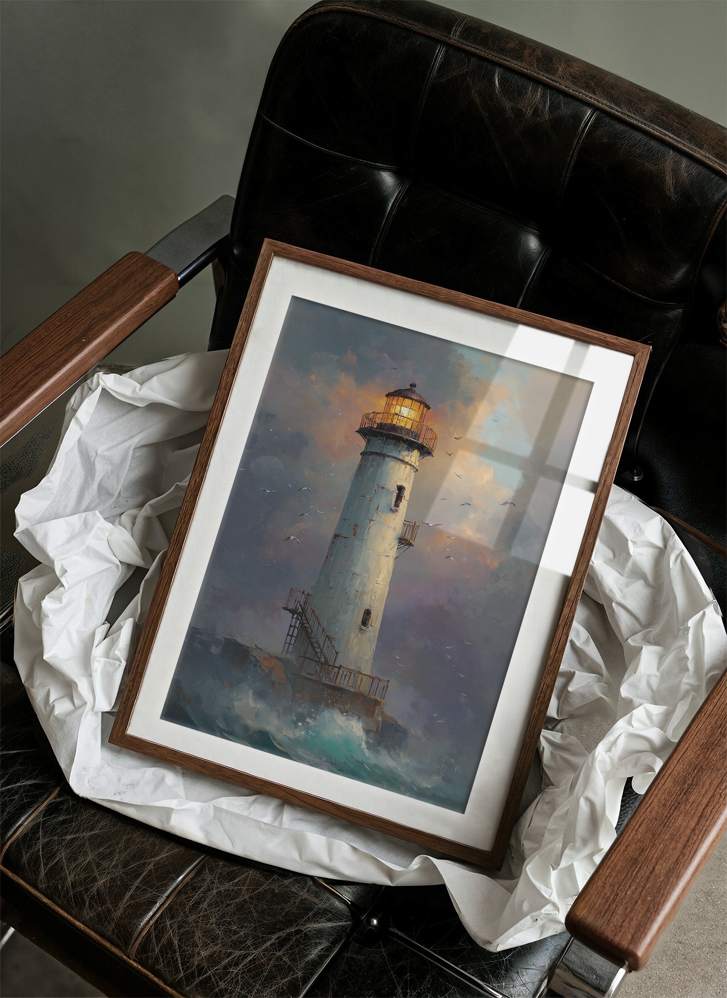 Illuminated Guardian Against Twilight Storm