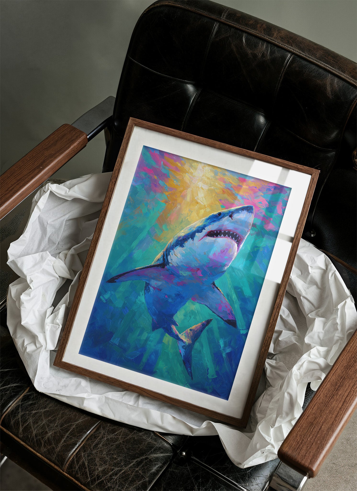 Neon Predator Rises From Depths