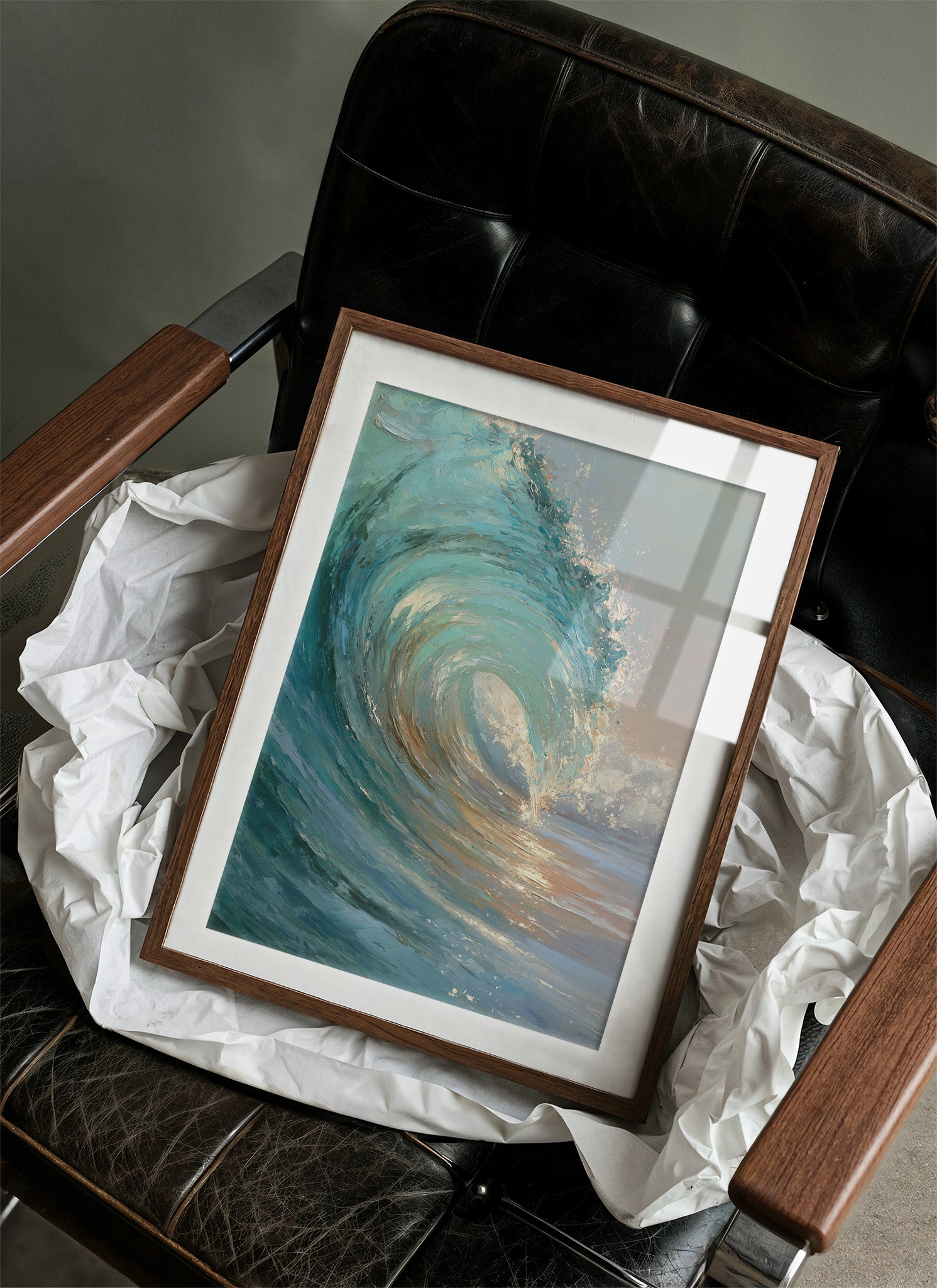 Teal Crescendo Captures Coastal Memory